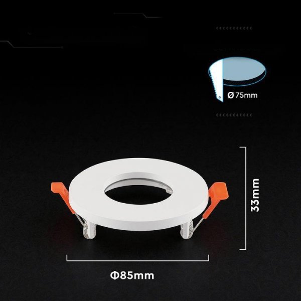 Oczko V-TAC aluminiowe GU10 białe okrągłe VT-4201 3 lata gwarancji