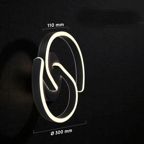 Kinkiet V-TAC 22W LED kierownica fi30cm czarna VT-84046 4000K 2860lm