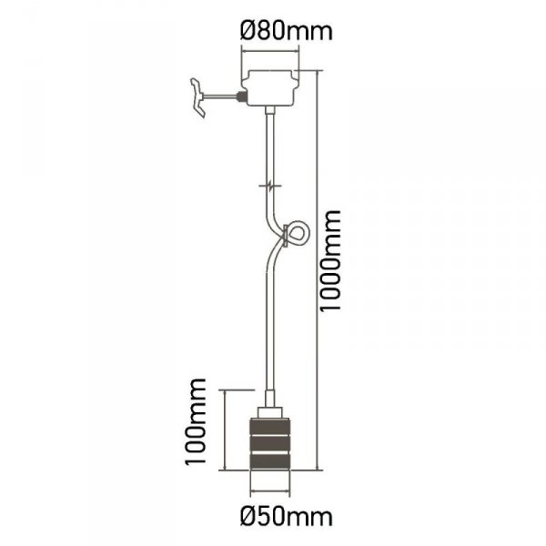 Oprawa Zwieszana Złoty 2 Rings V-TAC VT-7999-G3 5 Lat Gwarancji