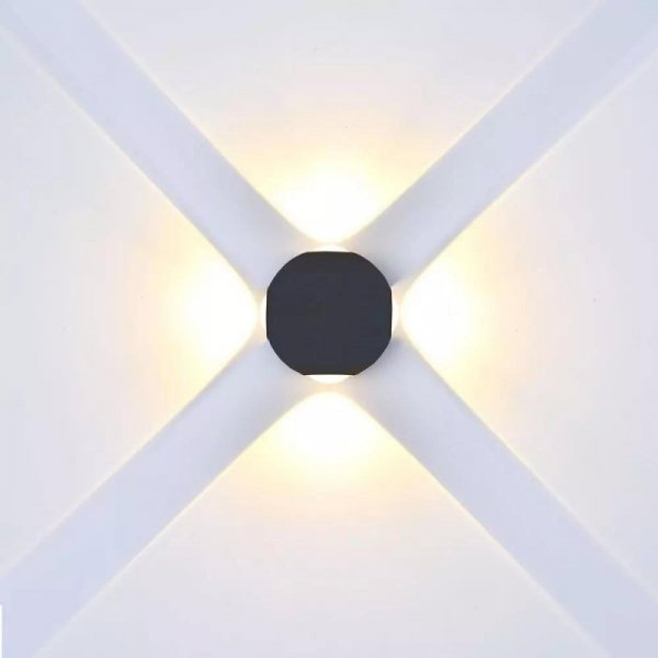 Kinkiet Ścienny V-TAC 4W LED Czarny Okrągły IP65 VT-834 4000K 440lm