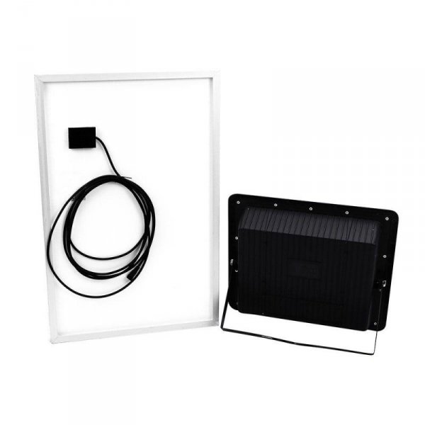 Projektor LED Solarny V-TAC 50W Czarny IP65, Pilot, Timer VT-300W 6000K 4200lm