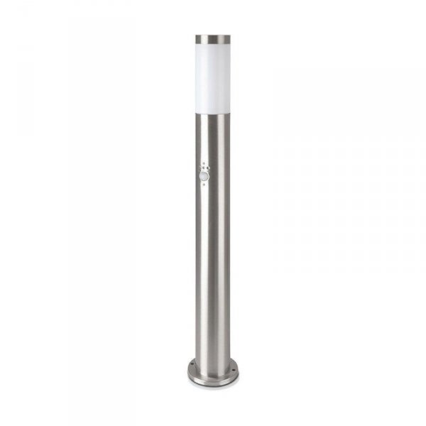 Słupek Ogrodowy V-TAC 80CM Stal Szczotkowana Czujnik Ruchu E27 VT-838-80