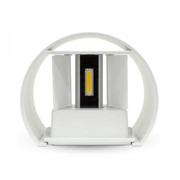 Oprawa Ścienna 5W V-TAC Góra Dół Regulowana Biały Okrągły IP65 Bridgelux VT-756 4000K 700lm