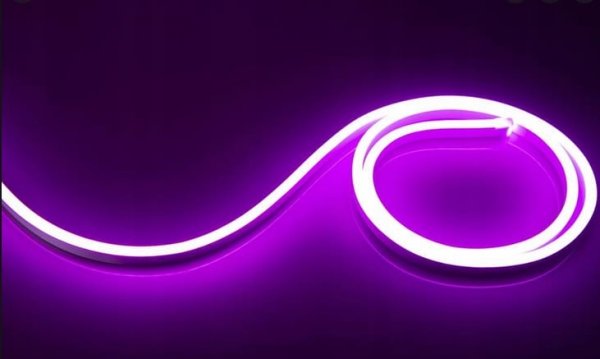 NEON LED 12V 8X16 PCV 1M RÓŻOWY IP67