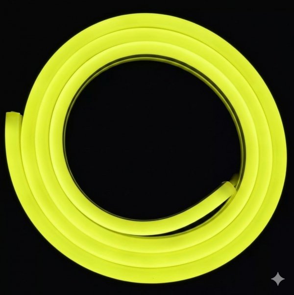 NEON LED 12V SILICONE 6x12 R1 ŻÓŁTY CYTRYNOWY IP67