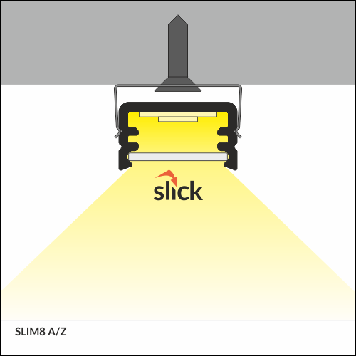 PROFIL LED SLIM8 AC2/Z 2M