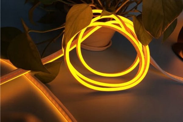 NEON LED 230V 8X16 PCV 1M LEMON YELLOW IP67