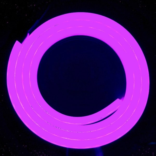 NEON LED 12V SILICONE 6X12 FIOLETOWY R-1CM IP67 1M
