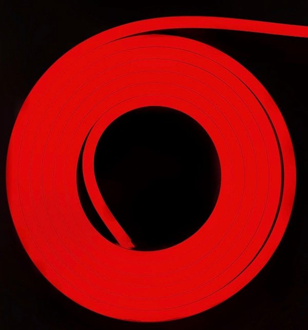 NEON LED 24V SILICONE 10x18 CZERWONY IP67