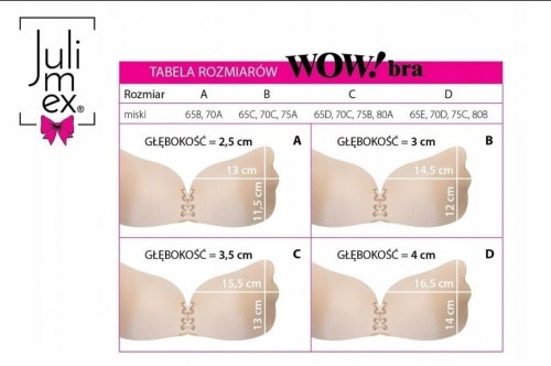 Biustonosz samonośny Julimex WOW!bra (BS-05) beżowy