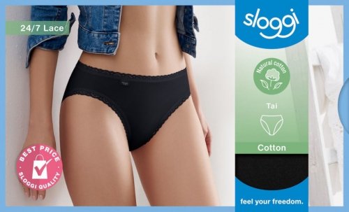 Majtki damskie Sloggi 24/7 Cotton Lace Tai