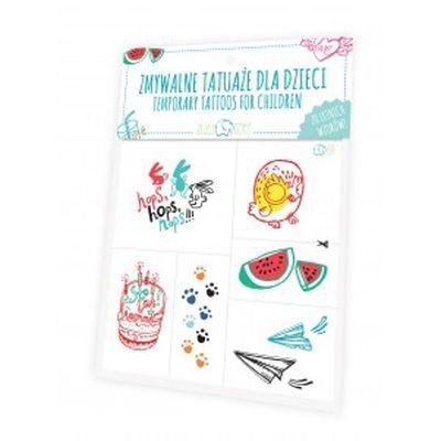 Letnie wzory zmywalne tatuaże dla dzieci