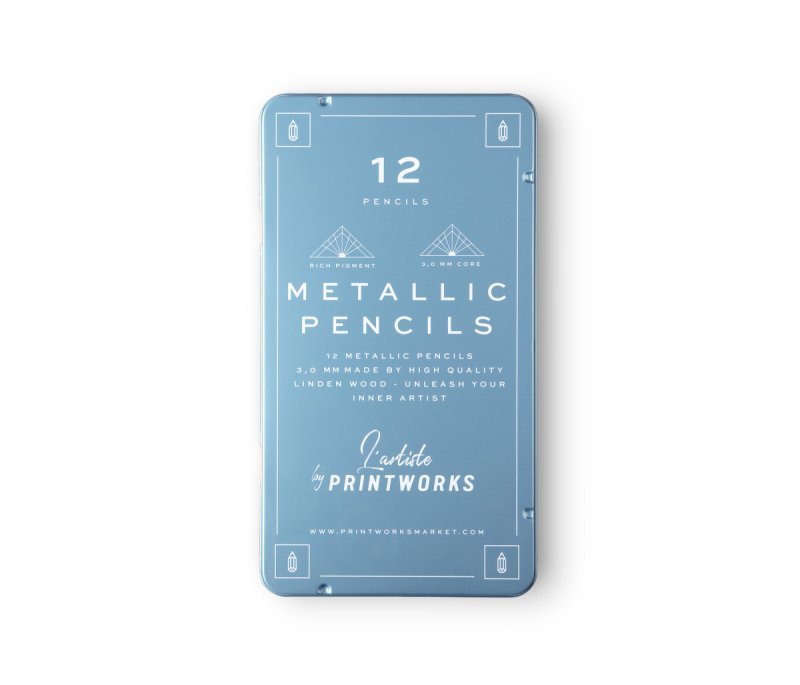 Kredki ołówkowe metallic Printworks 12 kolorów