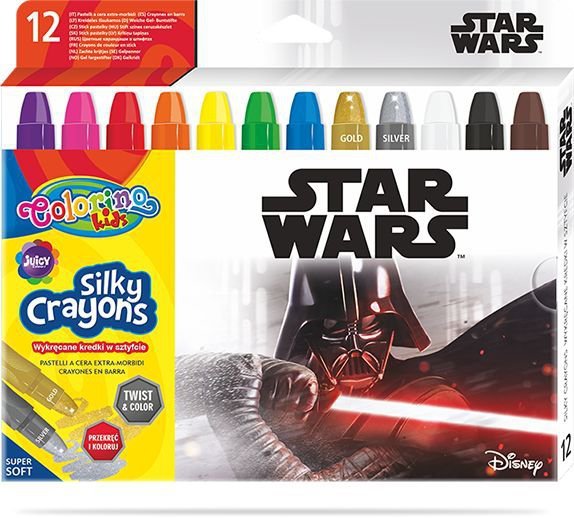 Kredki żelowe wykręcane Star Wars Colorino Kids 12 kolorów