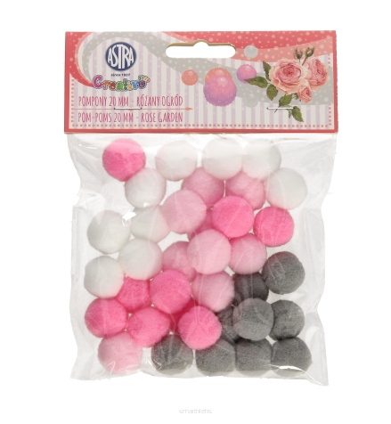 Pompony dekoracyjne Astra Różany ogród 20 mm