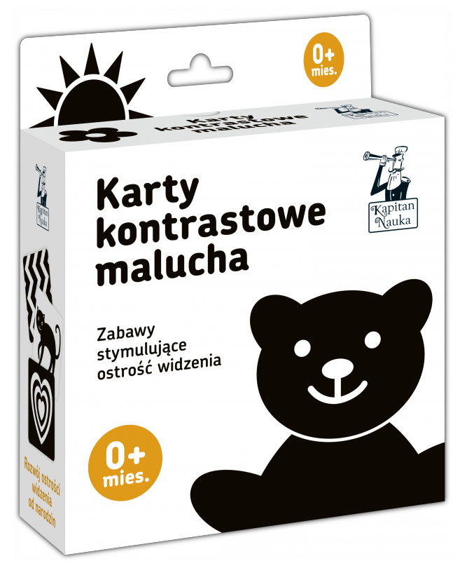 Karty kontrastowe malucha. (0+ mies.). Kapitan Nauka