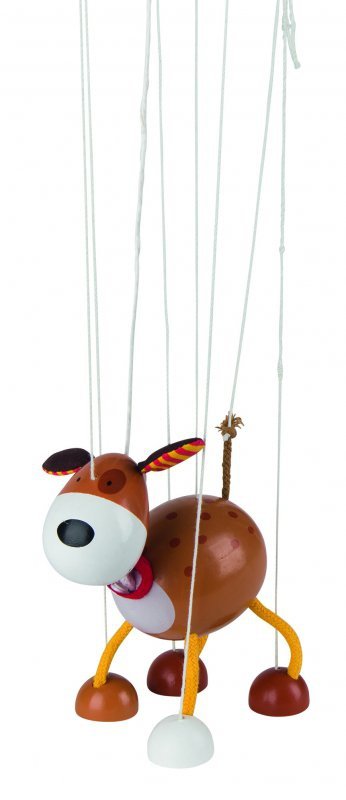 Drewniana marionetka Pies