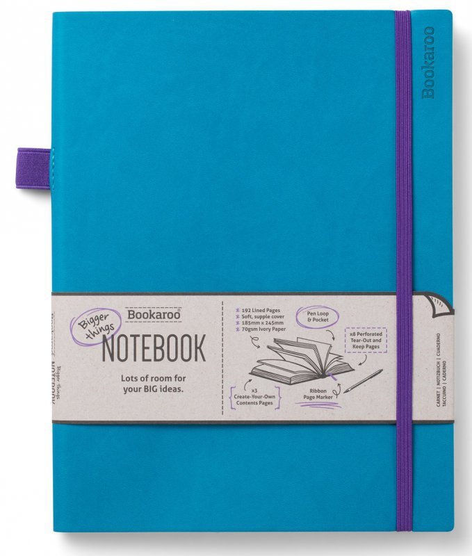 Notatnik Bookaroo Journal duży turkusowy