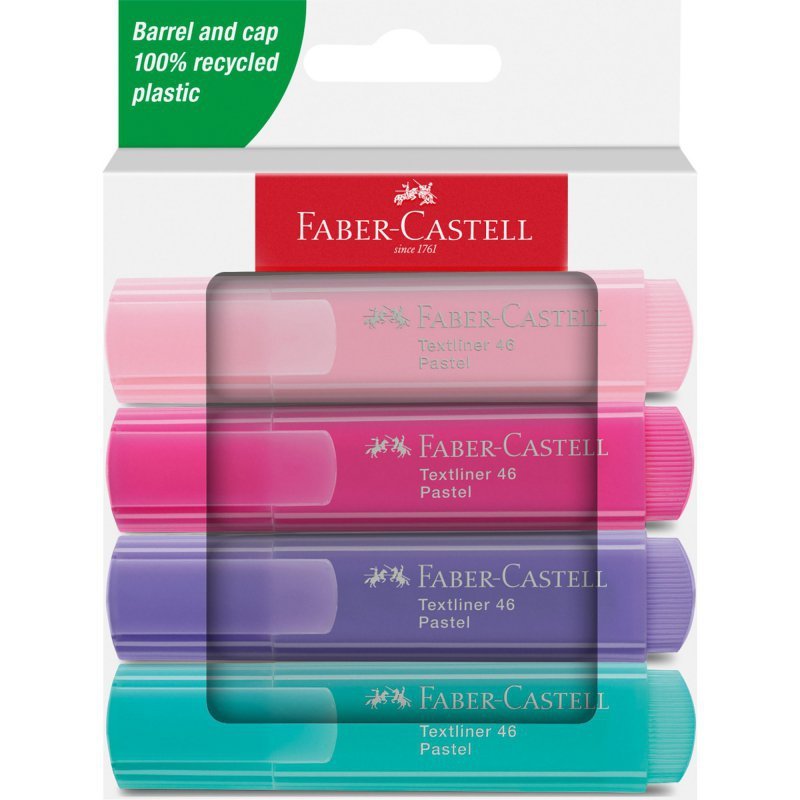 Zakreślacz Faber-Castell pastelowe 4 kolory