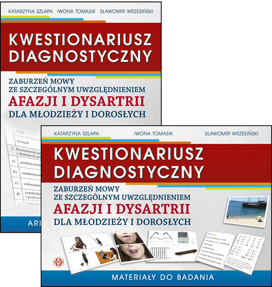 Kwestionariusz diagnostyczny zaburzeń mowy ze szczególnym uwzględnieniem afazji i dysartrii dla młodzieży i dorosłych Materiały do badania i arkusz diagnostyczny