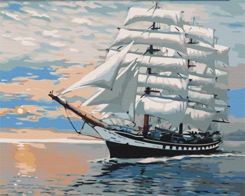 Malowanie po numerach BRUSHME 40x50 cm Wiatr w żagle