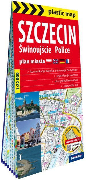 Szczecin Świnoujście Police  foliowany plan miasta 1:22 000