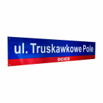 Tablica z nazwą ulicy + miejscowość 75 cm x 16,5 cm