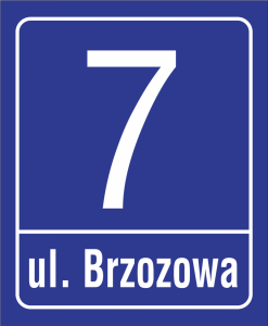 Tabliczka adresowa 30,5 cm x 37 cm