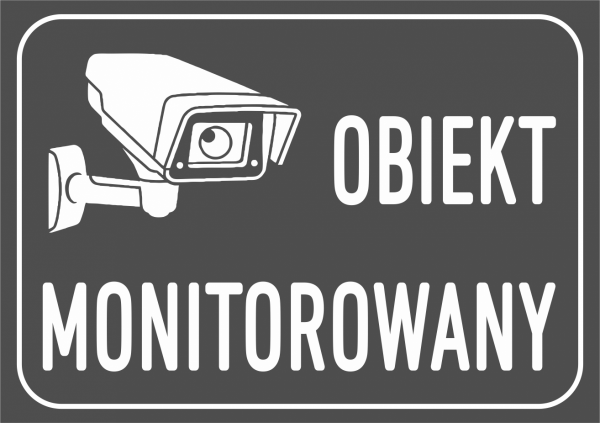 Tablica  informacyjna obiekt monitorowany 29,7/21cm