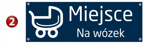 Tablica miejsce na wózek 35/12cm (odblask)