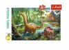 Puzzle 60 elementów - Wędrówki dinozaurów