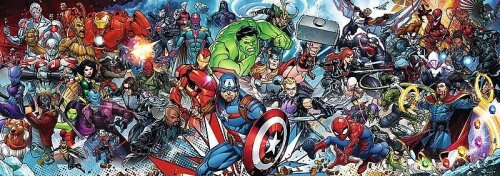 Puzzle 1000 elementów Panorama Marvel The Avengers