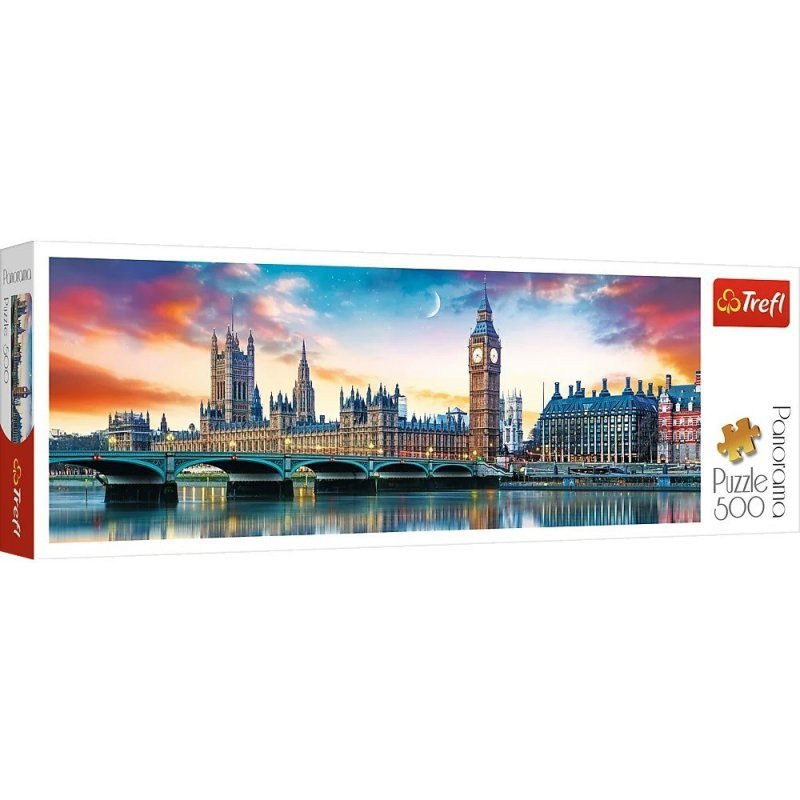 Puzzle 500 elementów Panorama - Big Ben i Pałac Westminsterski