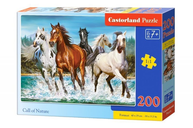 Puzzle 200 elementów - Konie zew natury