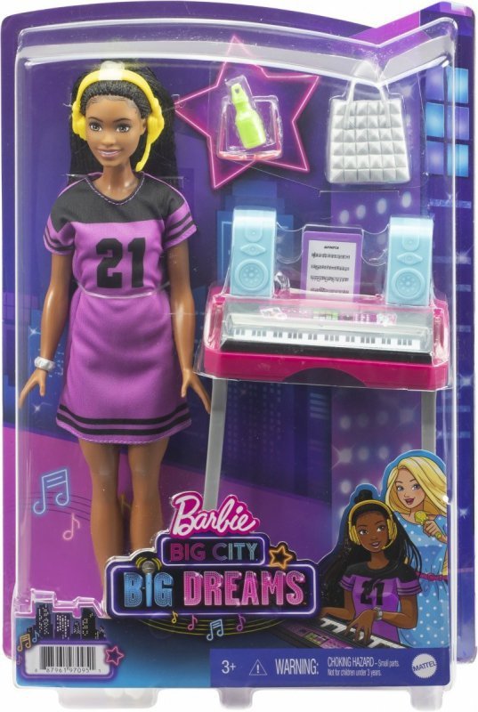 Lalka Barbie Big City Big Dreams Lalka Brooklyn + studio nagrań