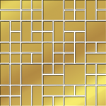 Ceramica Bianca Mozaika Gold Glass 25x25