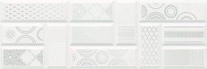 Ceramika Color Art White Dekor Rett 25x75