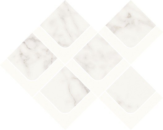 Opoczno Glazura Silver Wish White Mosaic Satin 29,7x37,2