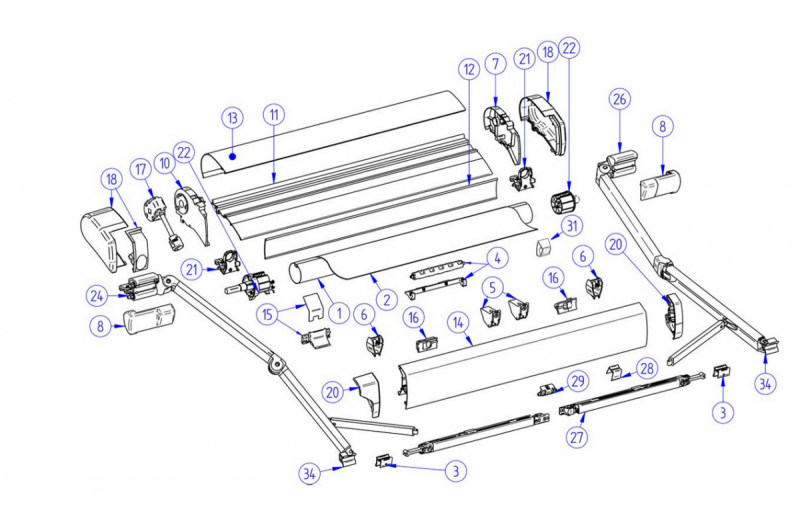 Thule Omnistor ramię przegubowe do markizy 9200