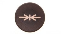 Soczewka przycisku 22mm płaska czarna z symbolem MOCOWANIE M22-XD-S-X14 218180