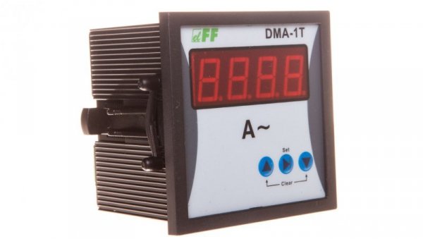 Wskaźnik natężenia prądu 1-fazowy cyfrowy tablicowy 1-9000A do pracy z przekładnikiem 5A DMA-1T