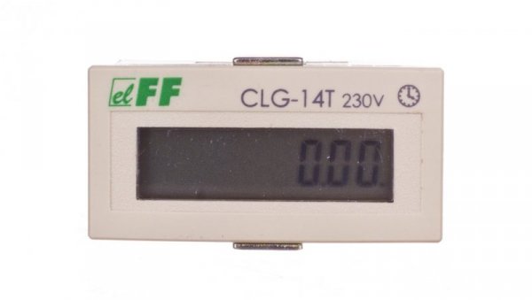 Licznik czasu pracy 110-230V AC/DC 8 znaków cyfrowy tablicowy 48x24mm CLG-14T