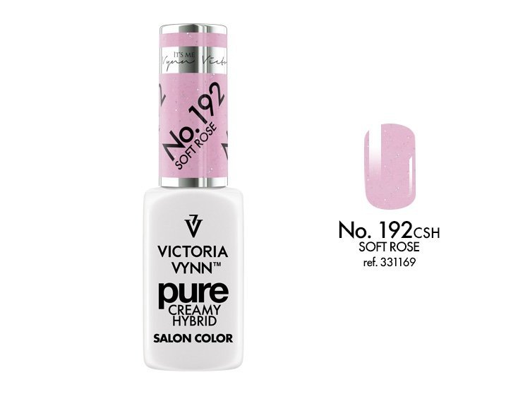  Kremowy Lakier Hybrydowy PURE kolor:  No 192 Soft Rose