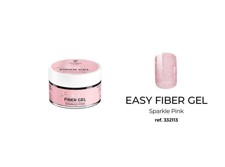           EASY FIBER GEL Sparkle Pink, 15ml
