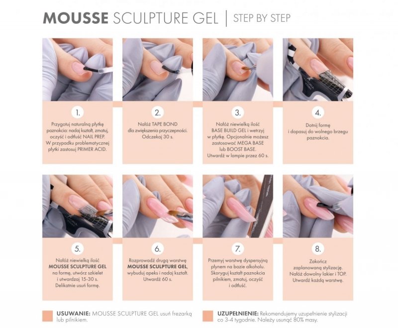  Żel MOUSSE SCULPTURE GEL 50ml No.002 Polar White