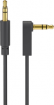 Kabel audio AUX, 3,5 mm stereo 3-pinowy, cienki, CU, kątowy 3m 59525