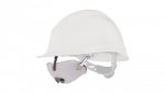 Okulary ochronne z poliwęglanu, bezbarwne, montowane do hełmu przemysłowego, Uv400, Ab*, Ar* FUEGOARIN