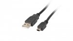 Kabel połączeniowy miniUSB 2.0 /Canon/ Typ USB A/miniUSB B(5pinów), M/M czarny 1,8m CA-USBK-10CC-0018-BK