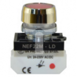Lampka NEF22 metalowa płaska czerwona W0-LD-NEF22MLD C