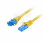 Kabel krosowy patchcord S/FTP kat.6A LSZH CCA żółty 1,5m